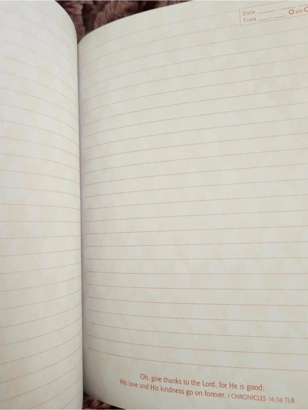 Inspirational Blue Floral Journal